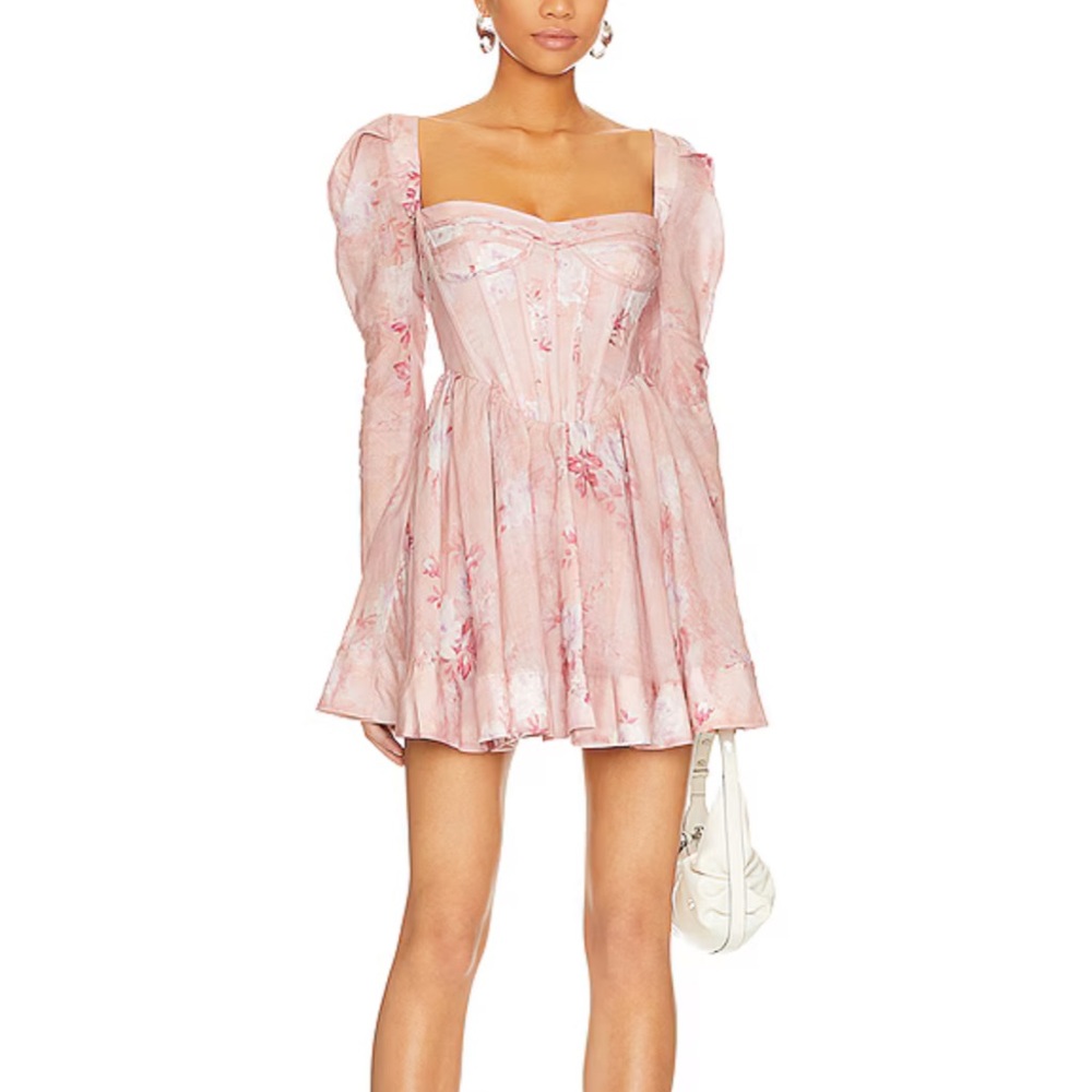 Floral Pink Mini Dress